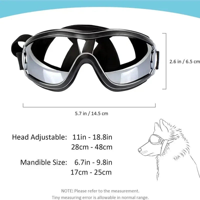 Dog Goggles With Adjustable Strap For Outdoor Travel And Skiing