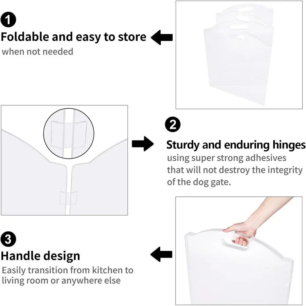Folding 4Panel Pet Gate For Doorways And Stairs PremiumIndoorSecurityBarrier System