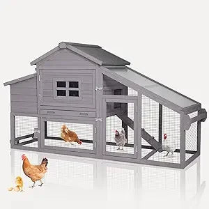 Wooden Mobile Chicken Coop With Wheels Nesting Box And Run