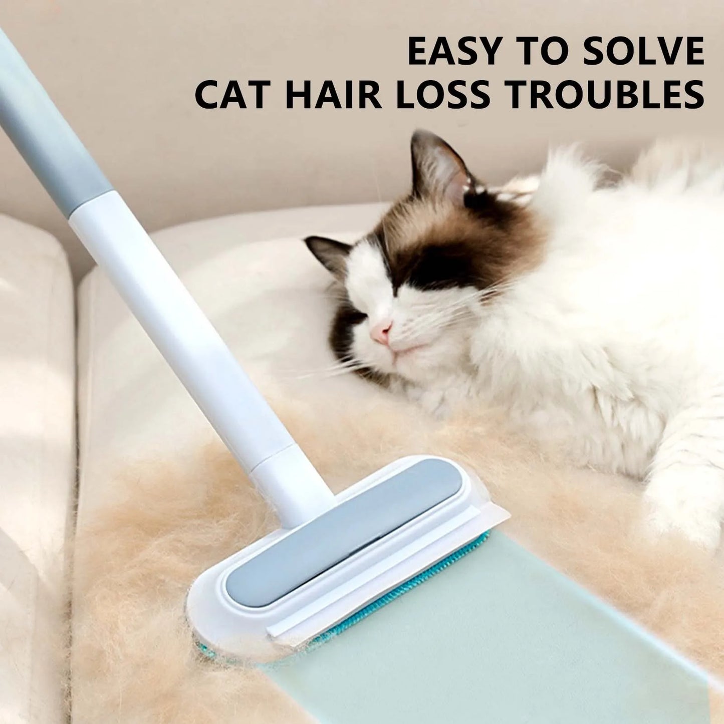 3 In 1 Multifunctional Pet Hair Remover Brush for Dogs Cats Effective Grooming Tool with Video ABS Material 48x18x6cm