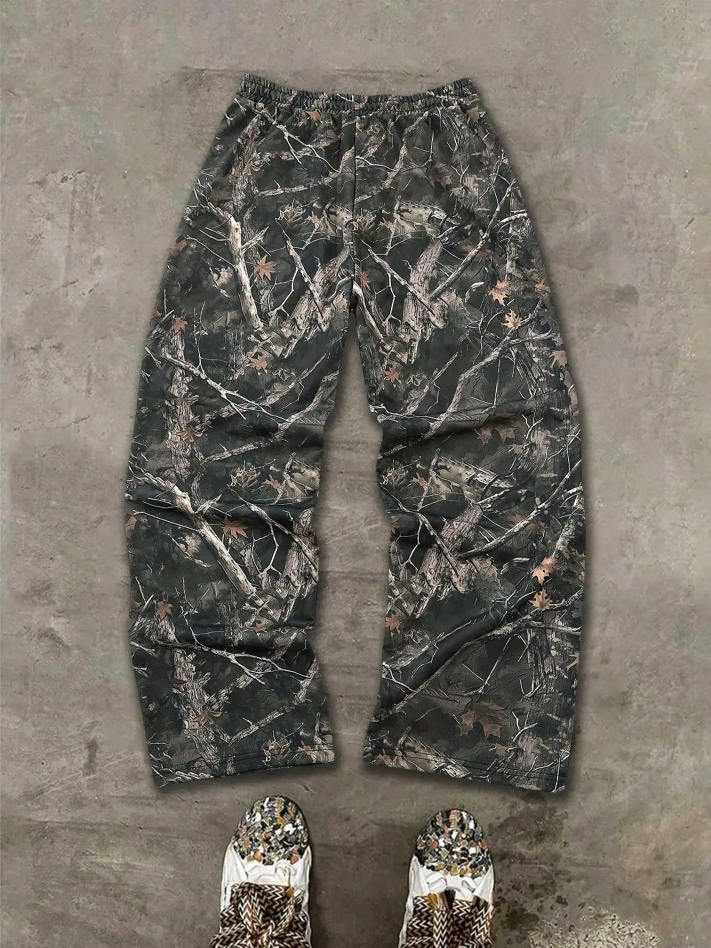 Mens Baggy Straight Leg Sweatpants Drawstring Hunting Streetwear Everyday Comfort