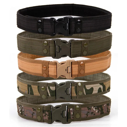 Quick Release Tactical Belt New Army Style Combat Belts Fashion Men Canvas Waistbands Man Outdoor Hunting Camouflage 130cm
