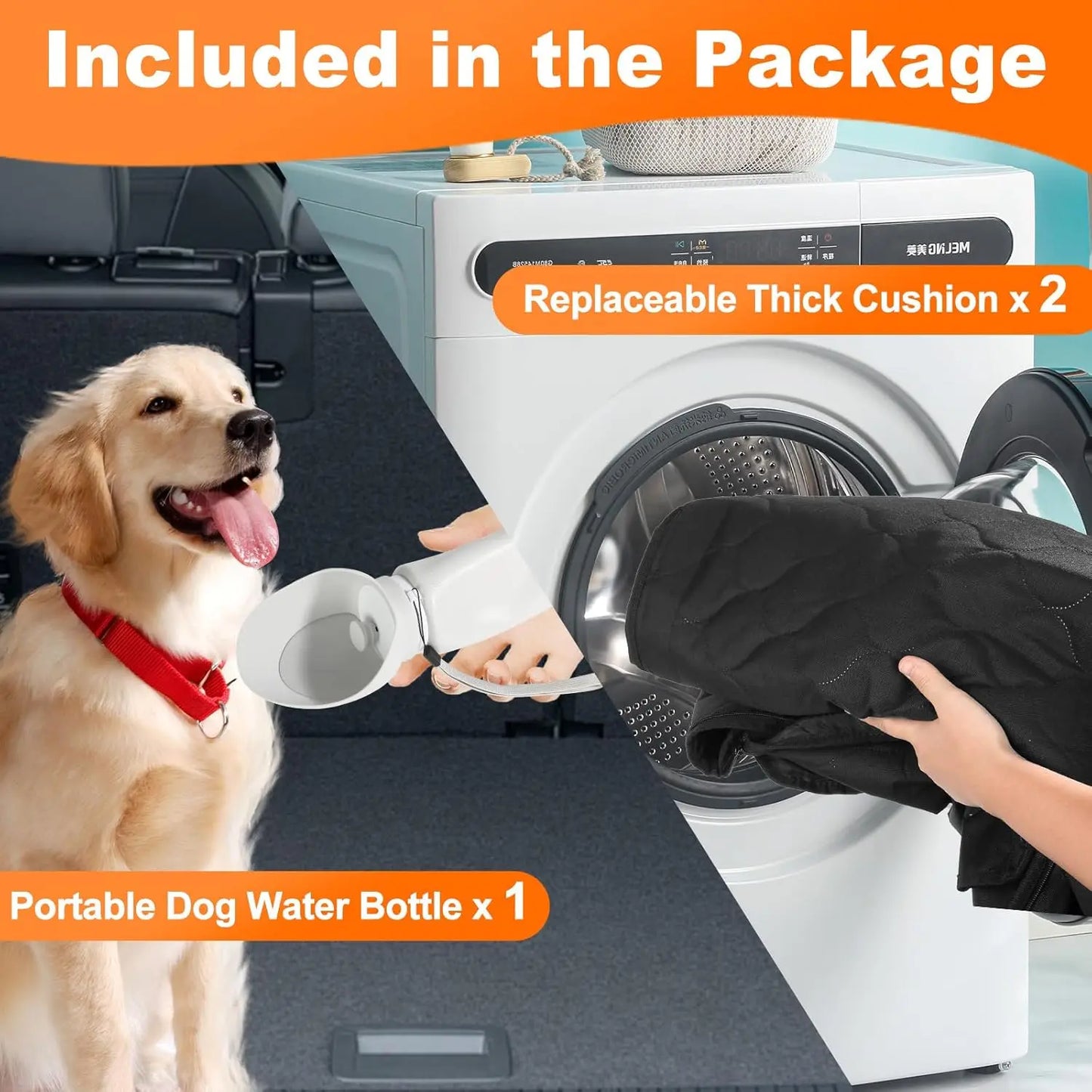 WedyvkoCN Waterproof Foldable Dog Car Seat Hammock Protector