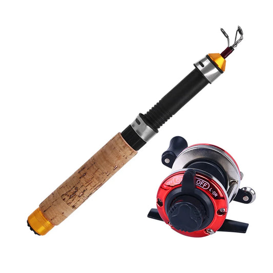 Ice Fishing Rod And Reel Set Carbon Fiber Mini Pole
