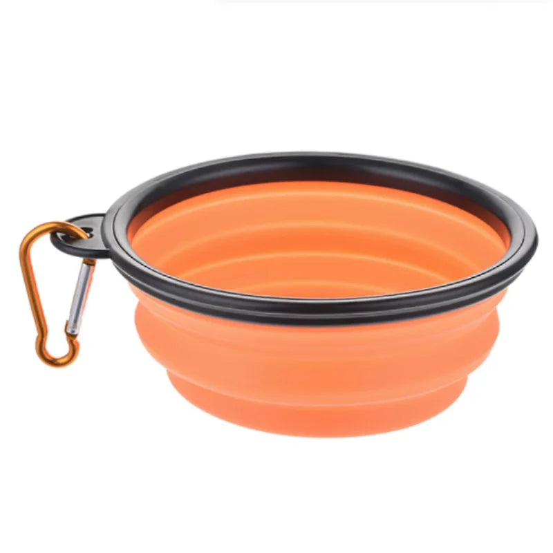 Durable TPR Pet Food Bowl Collapsible Travel Water Bowl