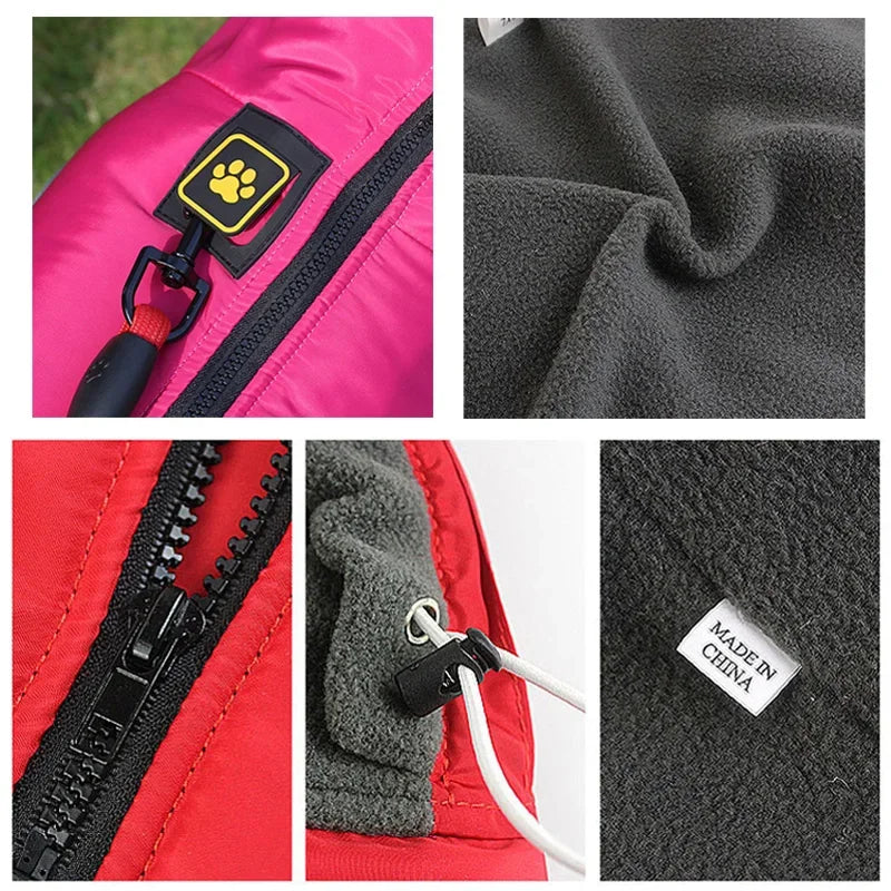 Waterproof Dog Coat With UltraPadded Fleece And HighVisibilityReflective Design Durable