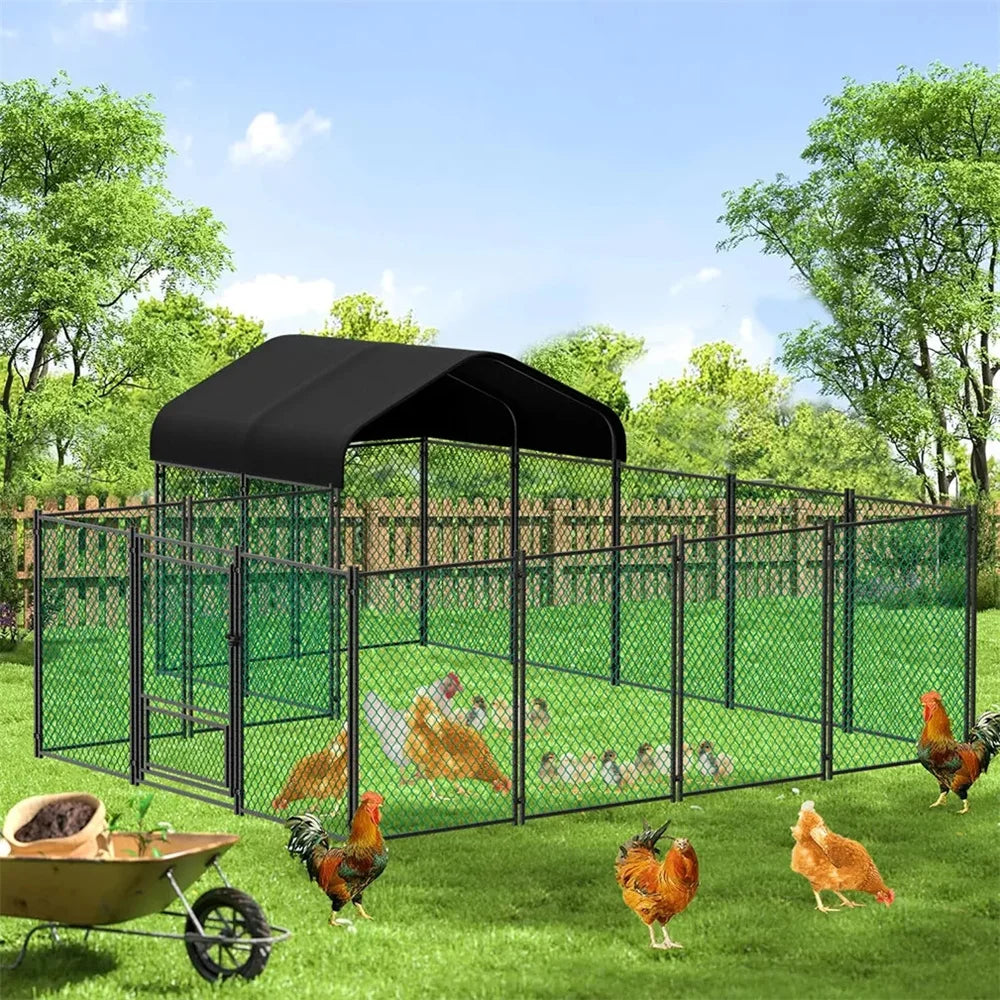 BORWART Heavy Duty Walk In Chicken Coop With Waterproof UV Cover