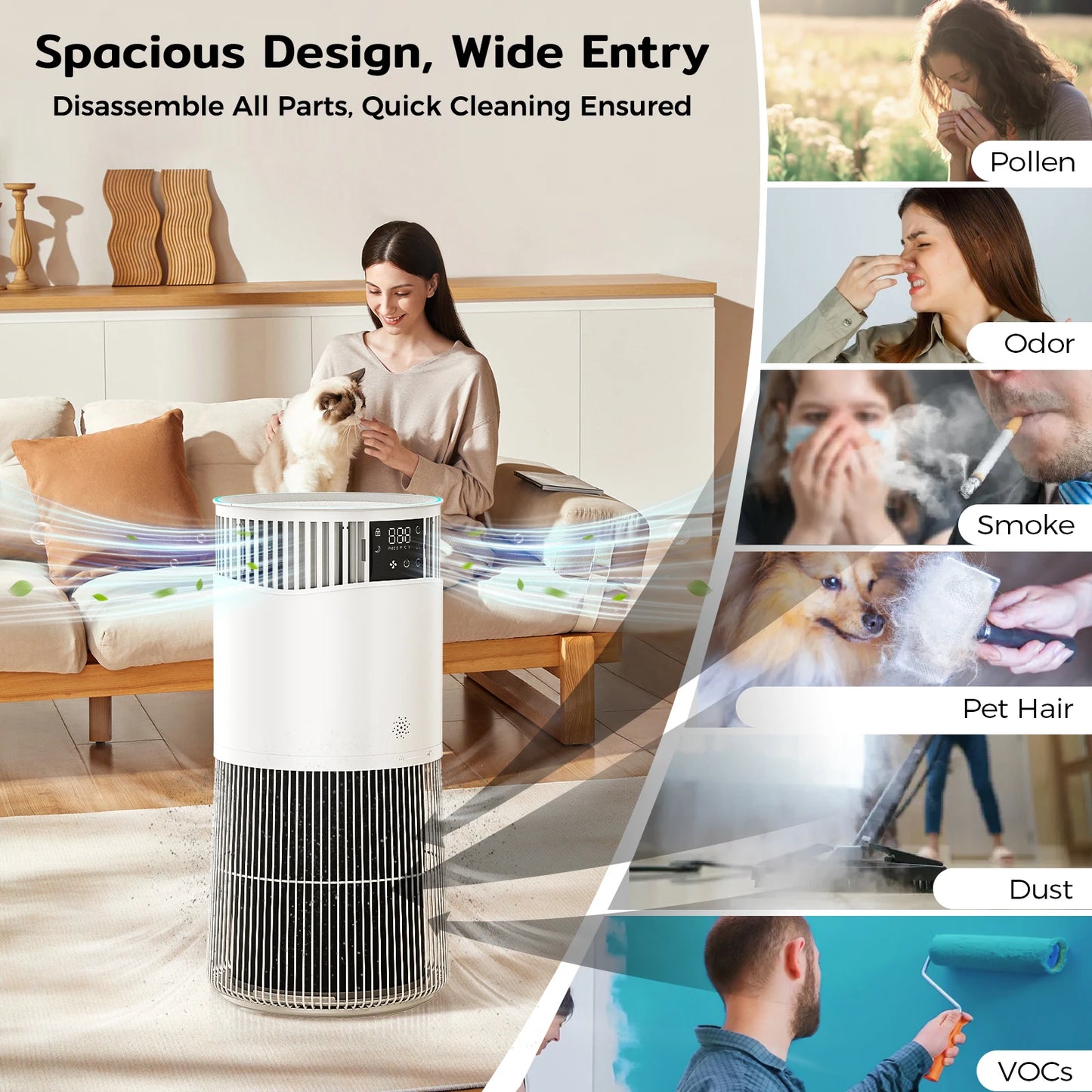 Amicura P2 Air Purifier For Pet Allergy Sufferers 450 CADR