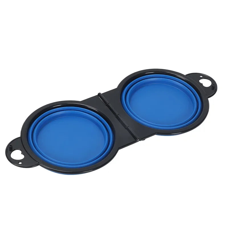 2in1 Foldable Dual Bowl For Dogs And Cats Travel Pro