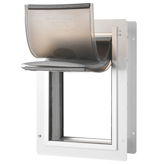 SucceBuy Pet Door With Metal Frame Lock And 3 Flaps