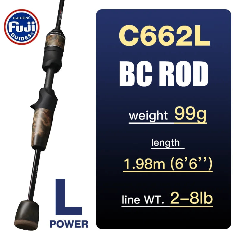 SeaSir Stream Spinning Baitcasting Fishing Rod Ultralight AdvancedCarbon Fiber Composite