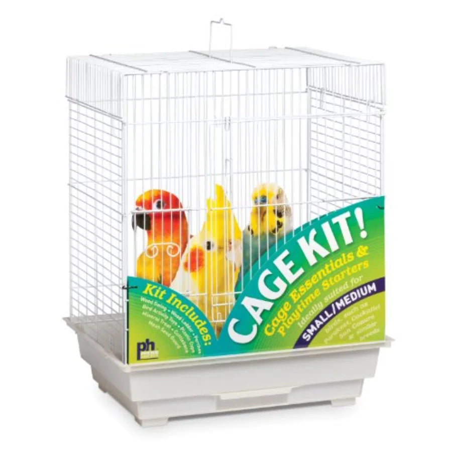 Prevue Hendryx 91320 Square Roof Bird Cage Kit White with Durable 5 8 Wire Mesh for Indoor or Outdoor Use Provides Secure and S
