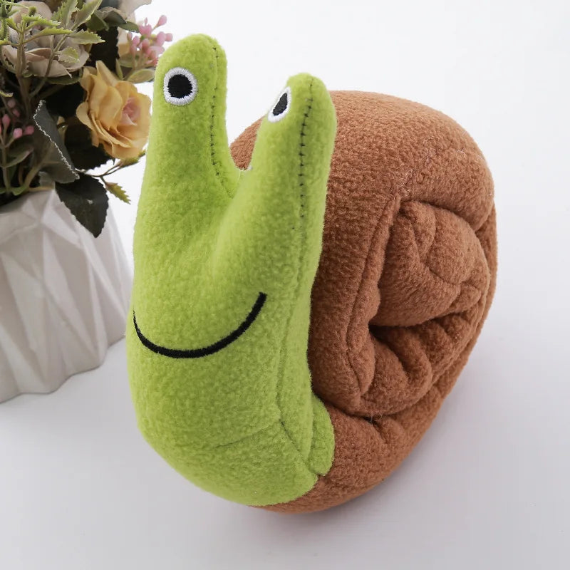 Snail Shaped Dog And Cat Toy With FoodOdorHide Mat