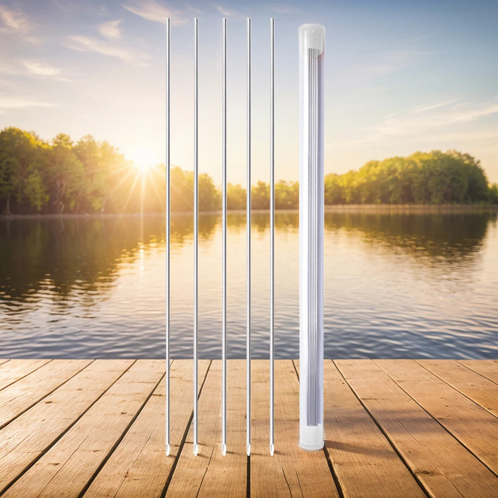 20-5 Piece Stainless Steel Earthworm Hooking Needles 20/25/30cm Portable Hollow Fishing Worm Piercing Tools for Carp Fishing