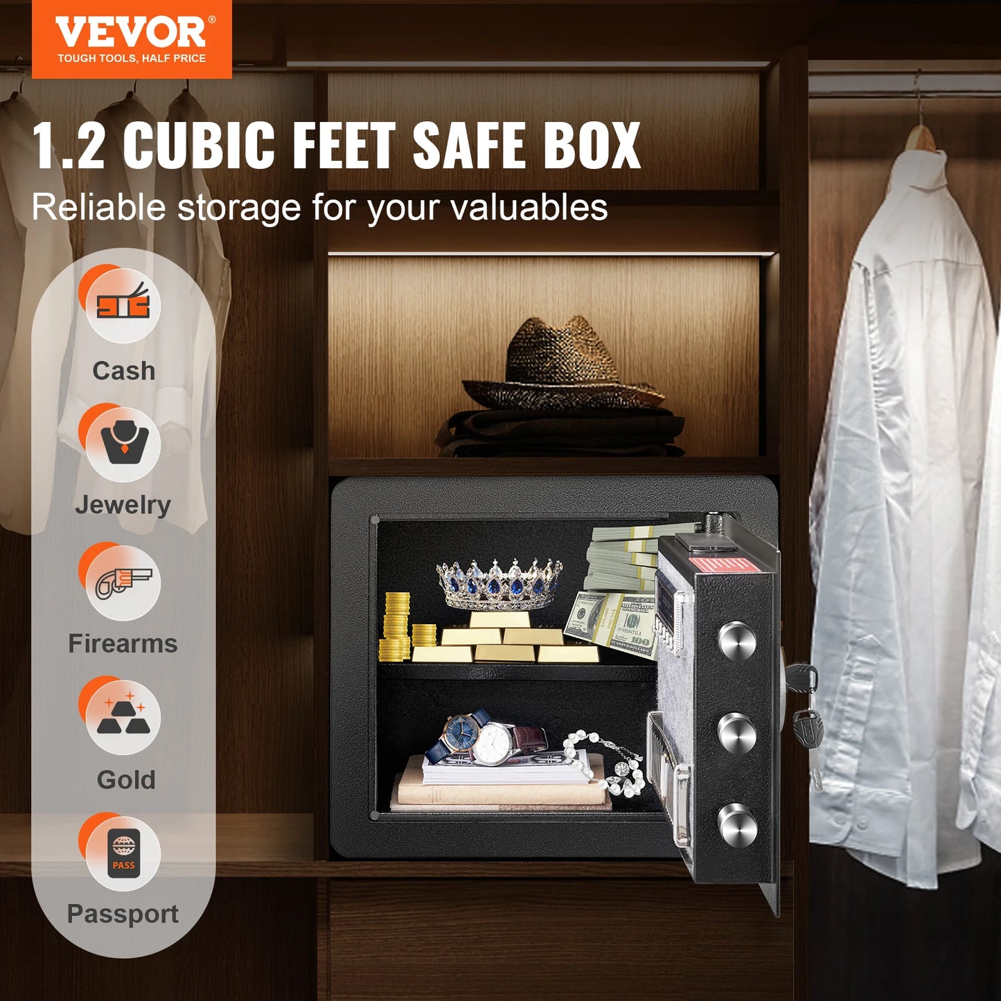 SucceBuy Electronic Safe Deposit Safe Box With Digital Access