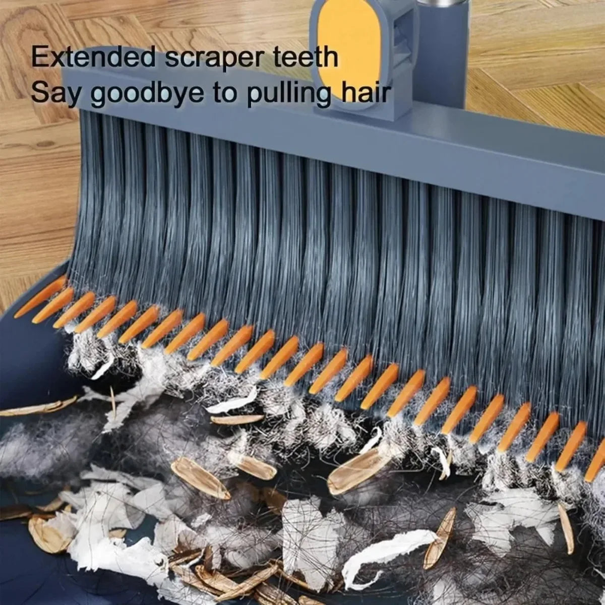 Adjustable Long Handle Broom and Dustpan Combo Set for Home Kitchen Office Lobby Floor Cleaning, Indoor Sweeping Tools Set