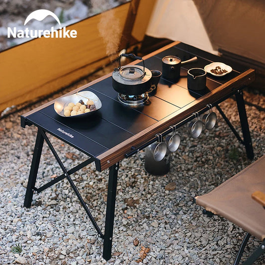Naturehike Camping Folding Aluminum Alloy IGT Table Multifunctional Portable BBQ Grill Table Outdoor Picnic Cooking Table
