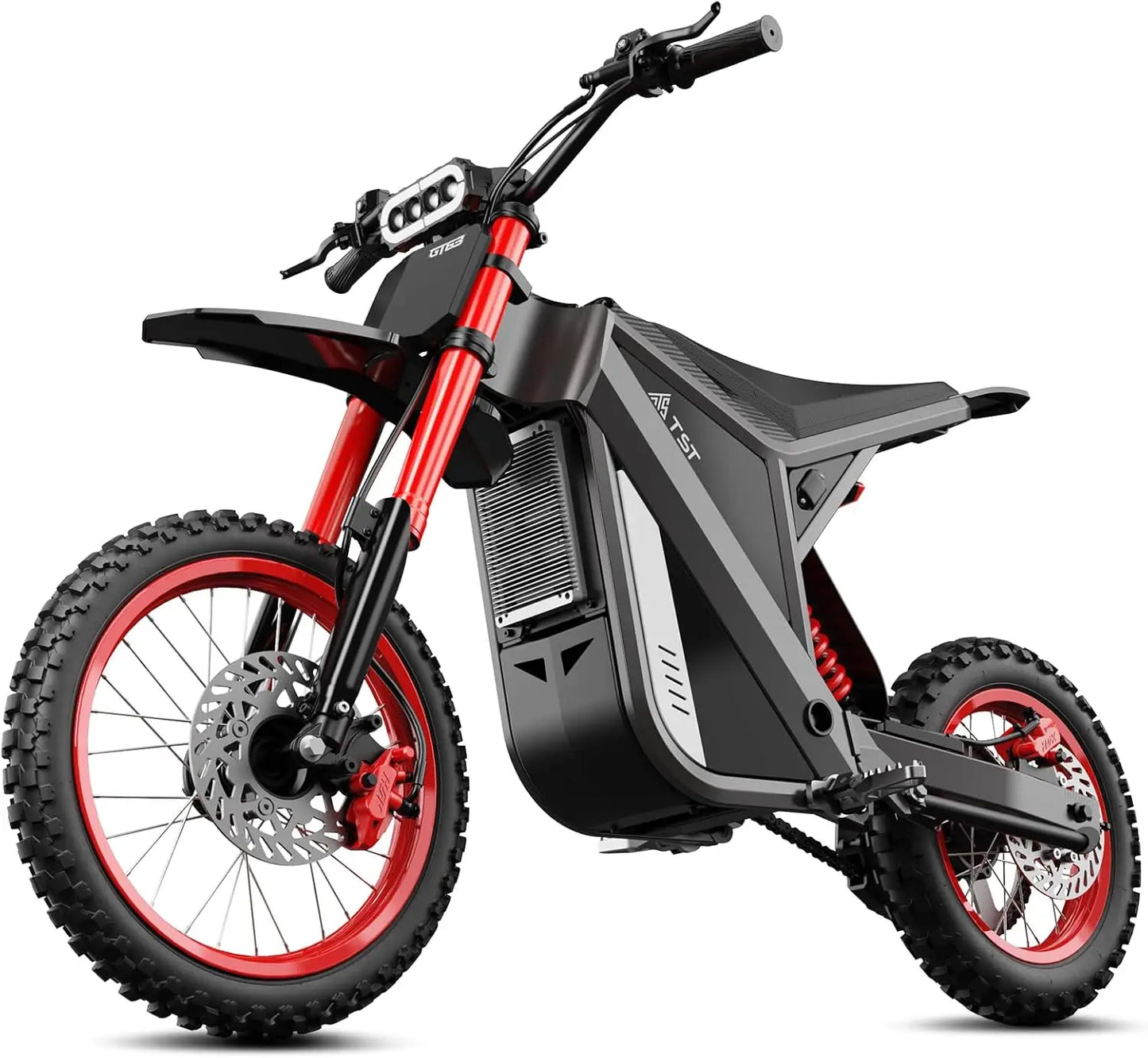 TST GT63 Electric Dirt Bike 2200W Peak Motor, 48V 22.5Ah, 37MPH Off-Road Electric Bike, Hydraulic Brakes