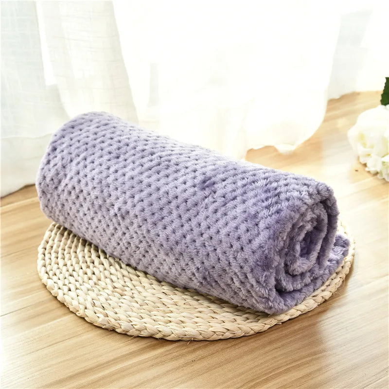 NONECN Warm Soft Fuzzy Blanket For Dogs And Cats Bed