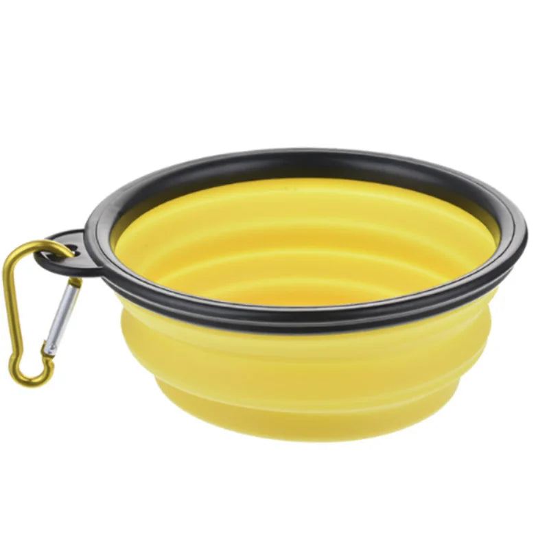 Durable TPR Pet Food Bowl Collapsible Travel Water Bowl