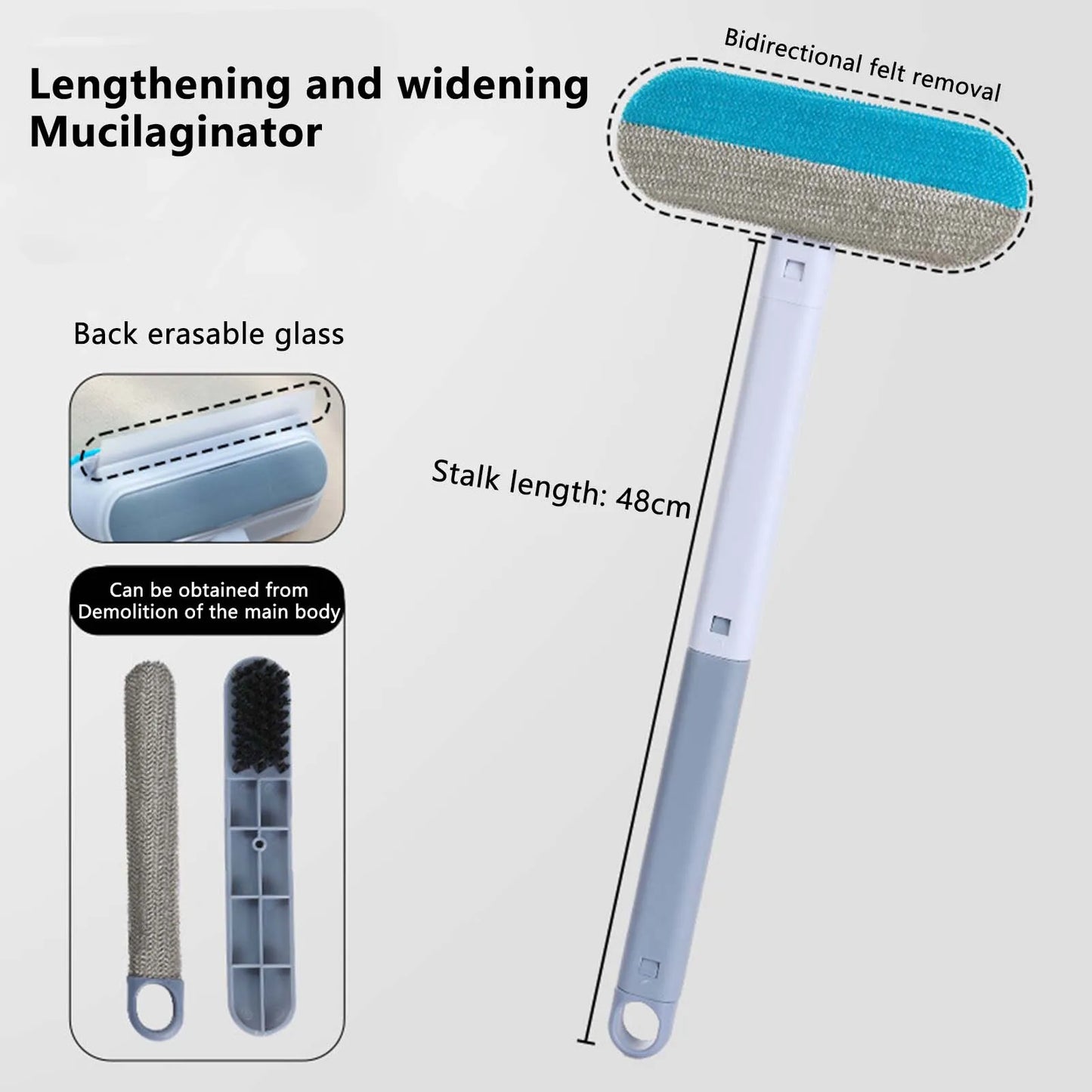 3 In 1 Multifunctional Pet Hair Remover Brush for Dogs Cats Effective Grooming Tool with Video ABS Material 48x18x6cm