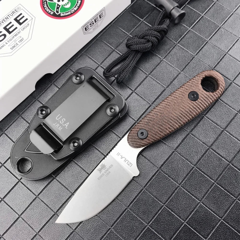 Ese-izula jungle survival knife outdoor camping and hiking tool knife Tactical straight knife hunting knife EDC knife G10 handle
