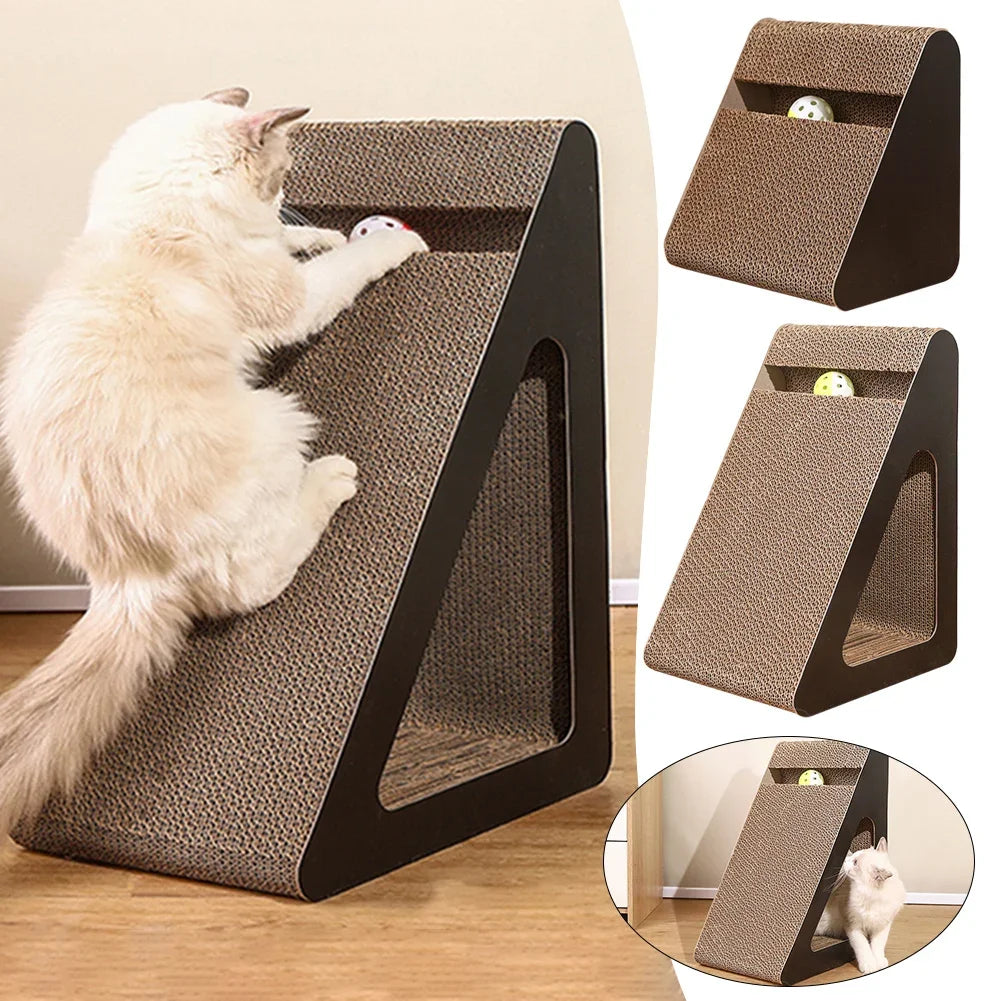 Cat Scratching Board And Ramp With Rotating Ball Stress Toy