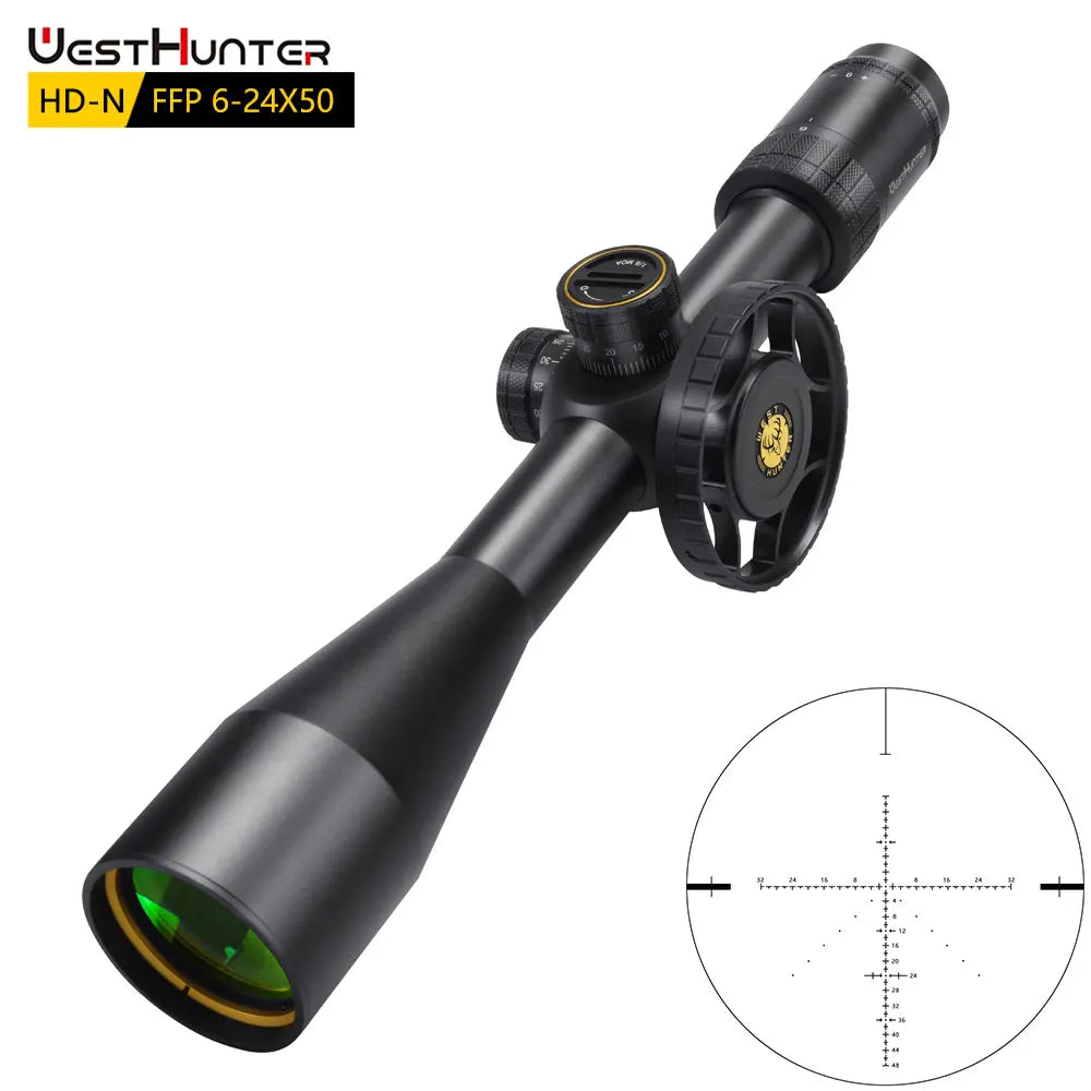WestHunter HD N First Focal Plane Riflescope With HD Glass Etched Reticle For Hunting