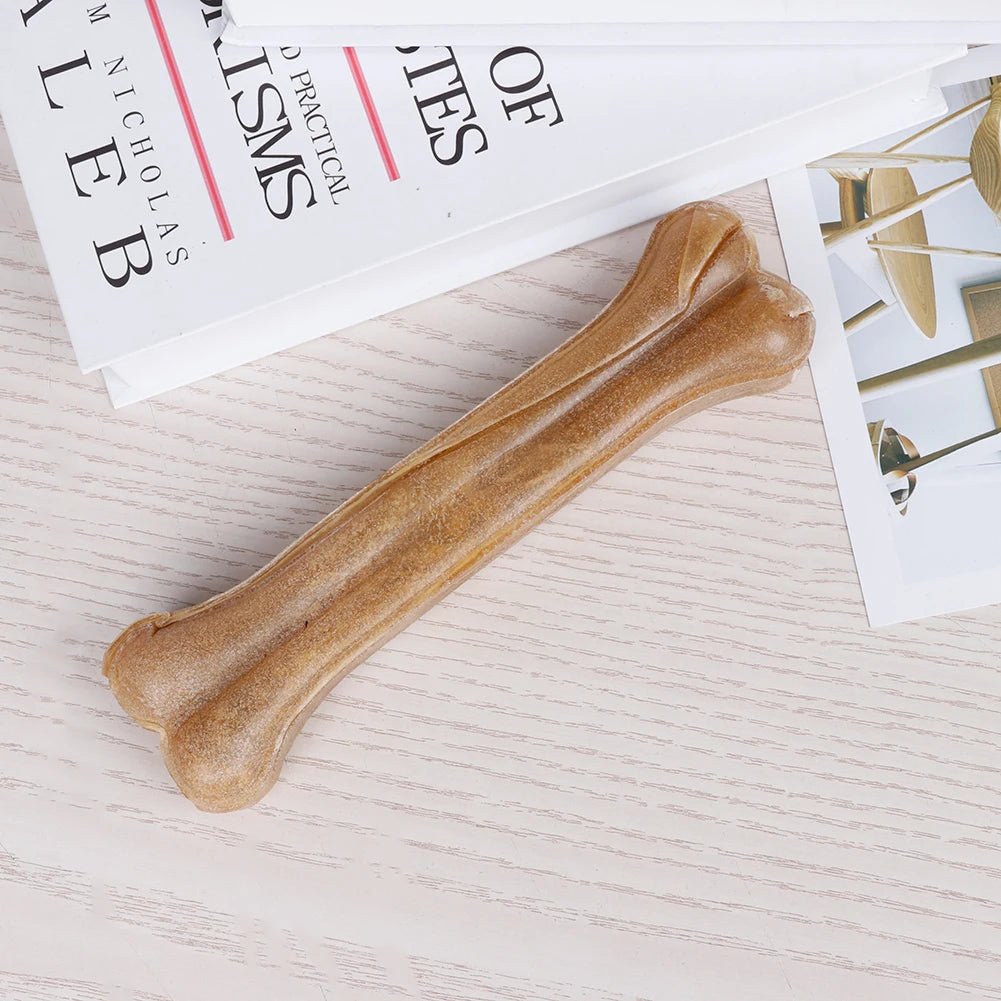 Leather Chew Bone Teeth Clean Stick Dog Toy Non Toxic
