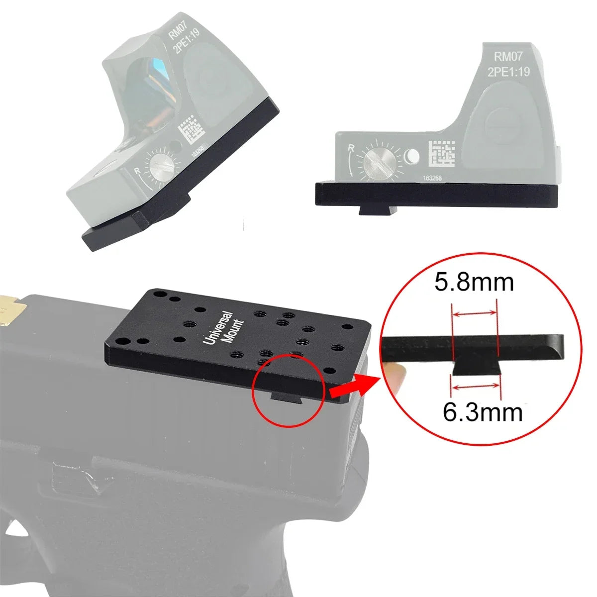 Red Dot Sight NYLON METAL Reflex Sights Scope with Picatinny and G-Mount for Glock17 Airsoft Rifle Handgun Hunting G17 G19 Sight