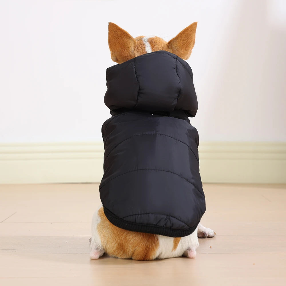 Warm Fleece Dog Winter Vest Waterproof Hoodie For Pets