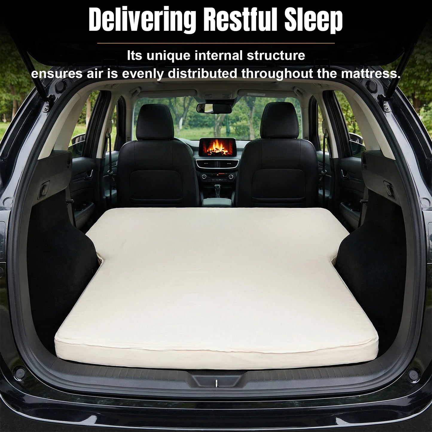For Tesla Model Y Camping Air Mattress with Air Pump Back Seat Air Mattress 440LBS Load Capacity 2.36In Thick for Job Shifts/Nap