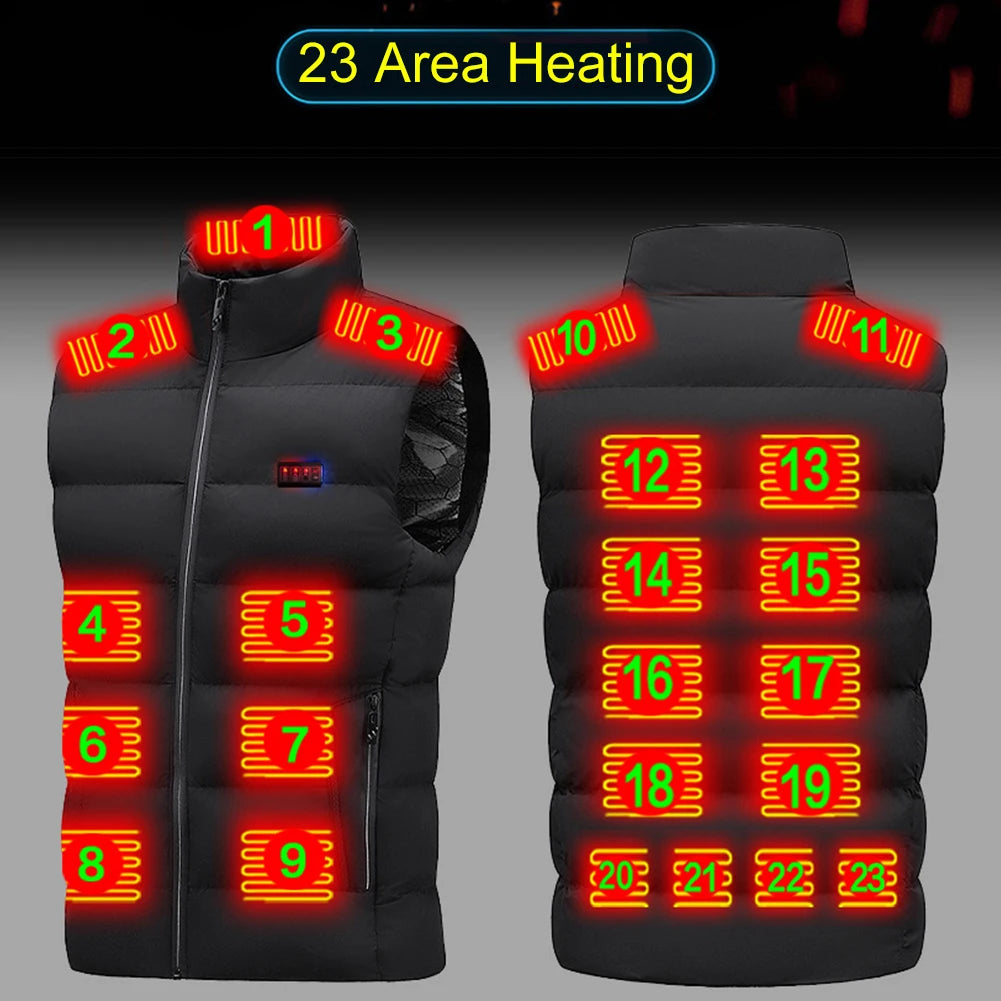 Shunmaii AllSeasonThermalProtection TwentyThreeZoneThermal Heated Vest Men Women USB Charging