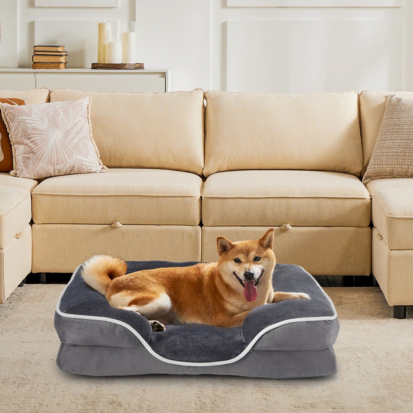 JHK Orthopedic Memory Foam Dog Bed for Small Dogs Cats