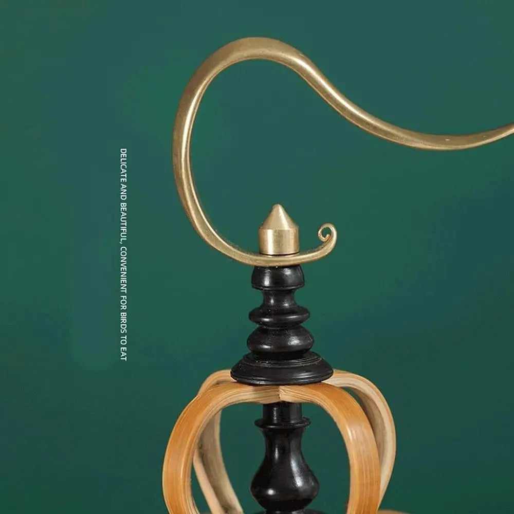 Vintage Bamboo Bird Cage with Handle, Portable Hanging Carrier for Small Parrots and Nests, Novel Design