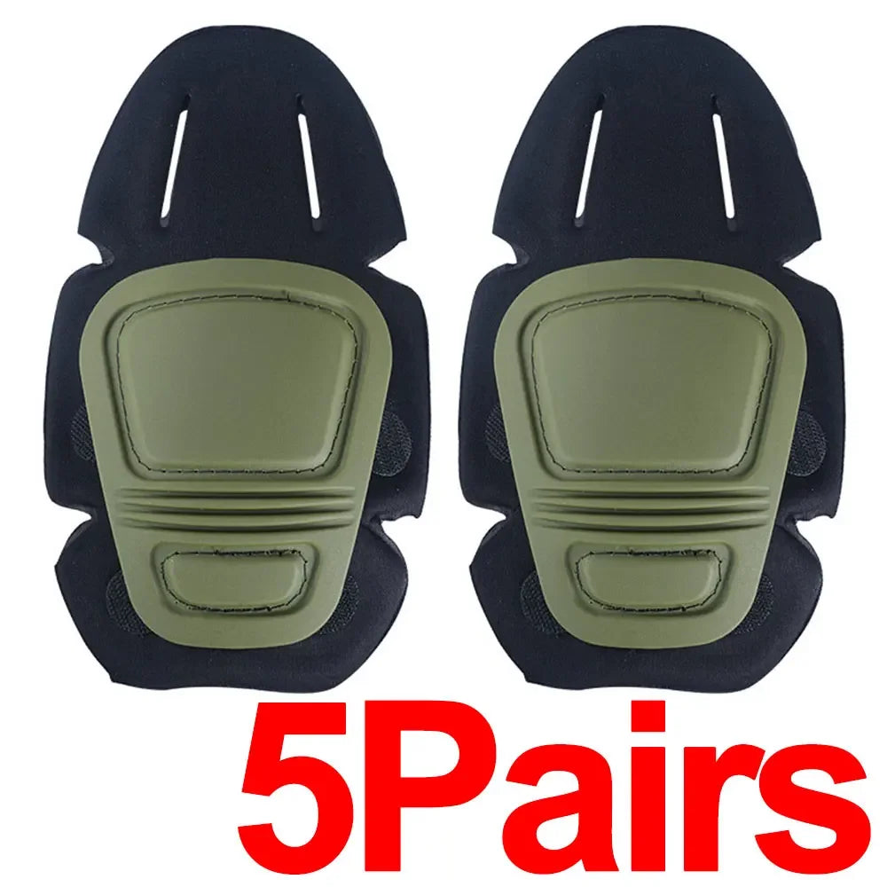 1Pair Tactical Protective Knee Elbow Pads Outdoor Camouflage Suit Gear Hunting Insert Type Soft Pad for Military Combat Use