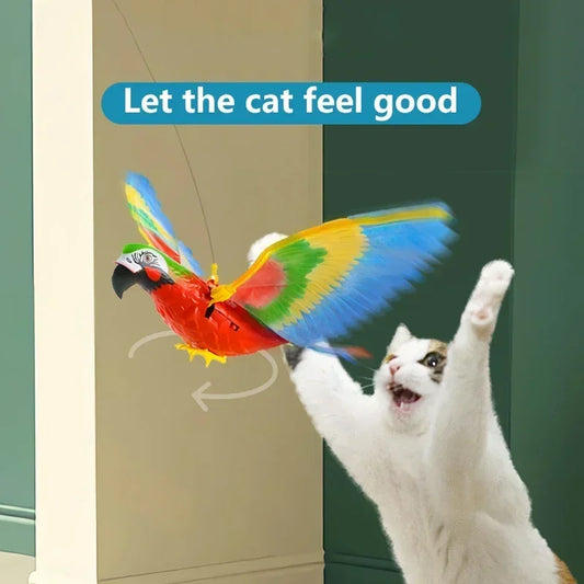 Simulated Bird Interactive Cat Toy Hanging Teaser Flying Bird