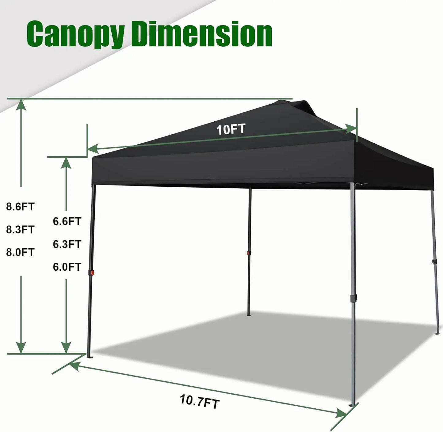 10x10ft Pop Up Canopy Tent, Portable Shelter for Outdoor Events with Instant Setup and Bonus Sand Bags