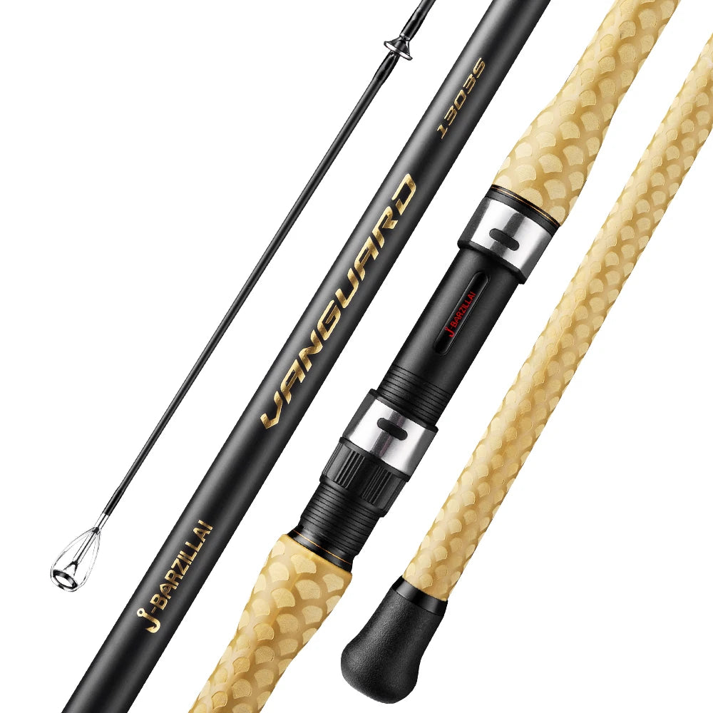 J-BARZILLAI Vanguard Carbon Surf Spinning Rod Ultra Light Graphite Pole Saltwater Surf Fishing