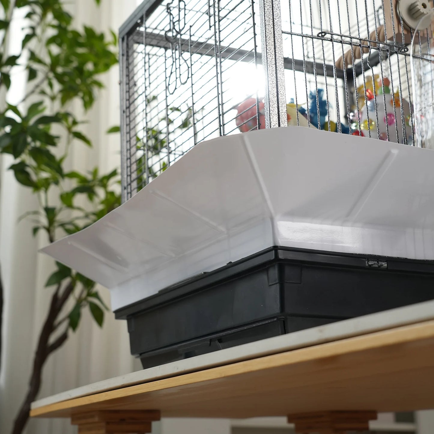 24 Inch Metal Bird Cage Parrot Cage with Slide-Out Tray and Handle for Parrot Cockatiels Budgies Finch Lovebirds Pigeons, Black