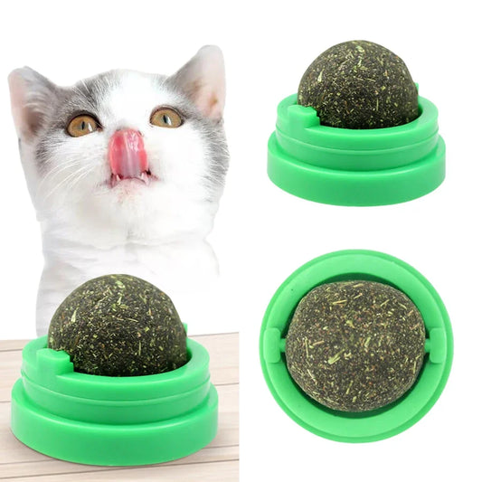 Spinning Catnip Mint Ball For Cats Interactive Dental Chew Toy