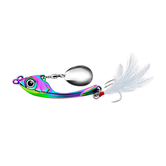Spinner Bait Metal Vib Fishing Lure Trolling Rotating Spoon Wobbler For Bass Freshwater And Saltwater