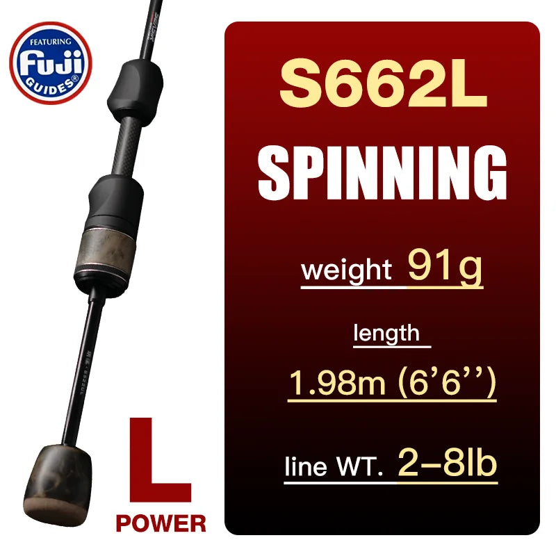 SeaSir Stream Spinning Baitcasting Fishing Rod Ultralight AdvancedCarbon Fiber Composite