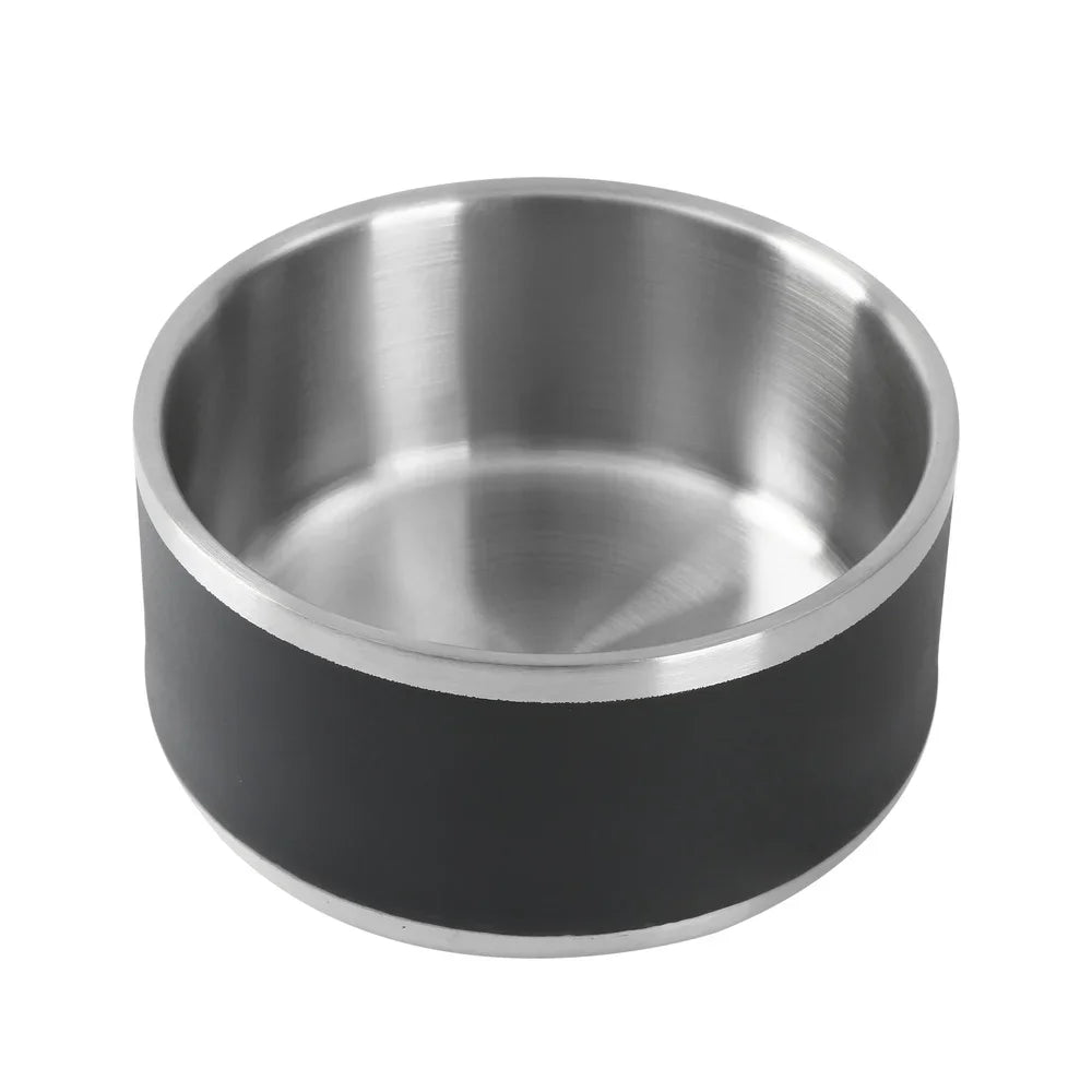 Double Wall Stainless Steel Pet Bowl Non Slip Keeps Warm