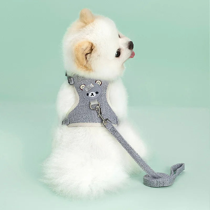 Pet Dog Harness And Leash Set Adjustable Puppy Kitten