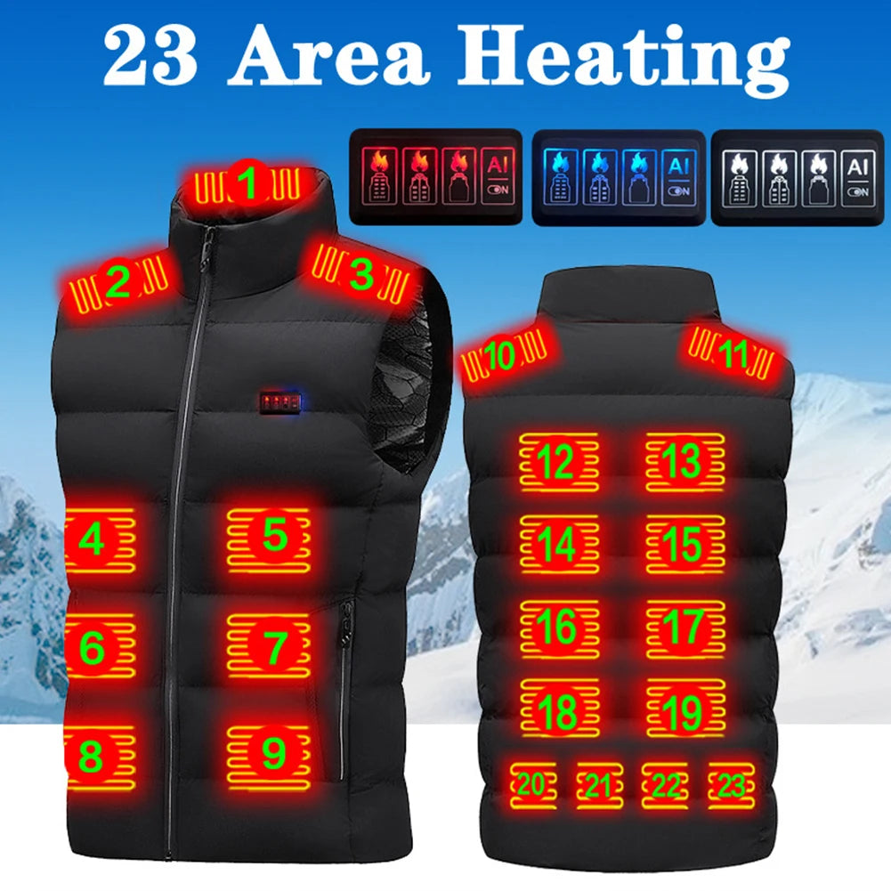 Shunmaii AllSeasonThermalProtection TwentyThreeZoneThermal Heated Vest Men Women USB Charging