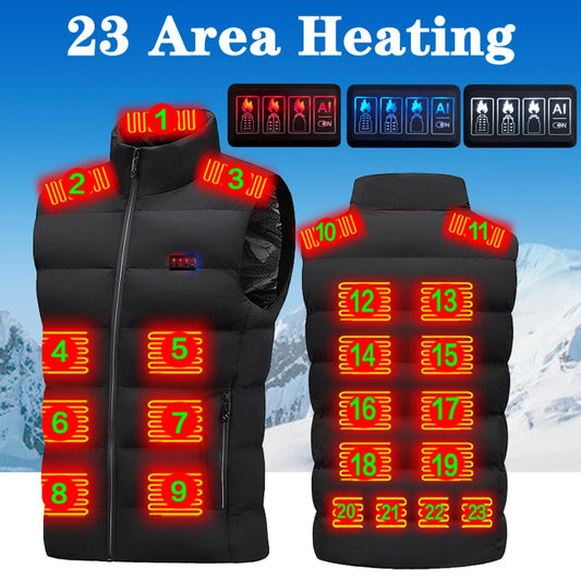 Shunmaii AllSeasonThermalProtection TwentyThreeZoneThermal Heated Vest Men Women USB Charging