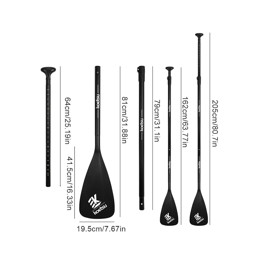 APWIKOGER Detachable 3Piece SUP Paddle Adjustable Aluminum Alloy Paddleboard StandUp