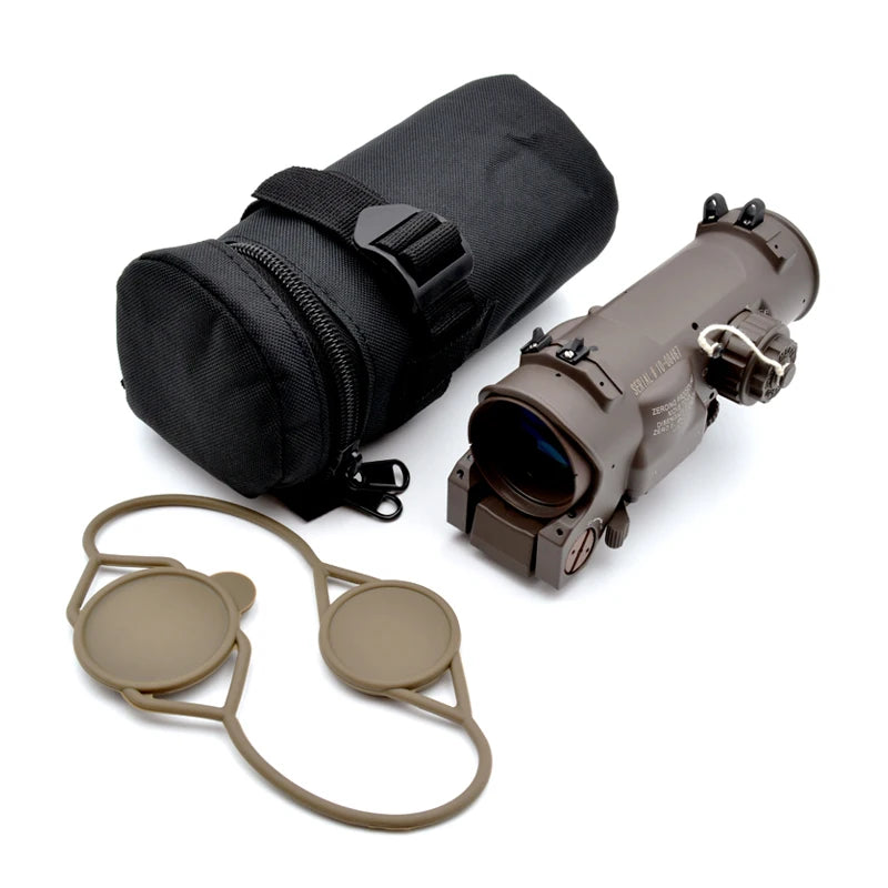 Tactical RifleScope DR 1-4x Fixed Dual Field of View Red Illumination Scope Sight with Full Markings for Airsoft and Hunting