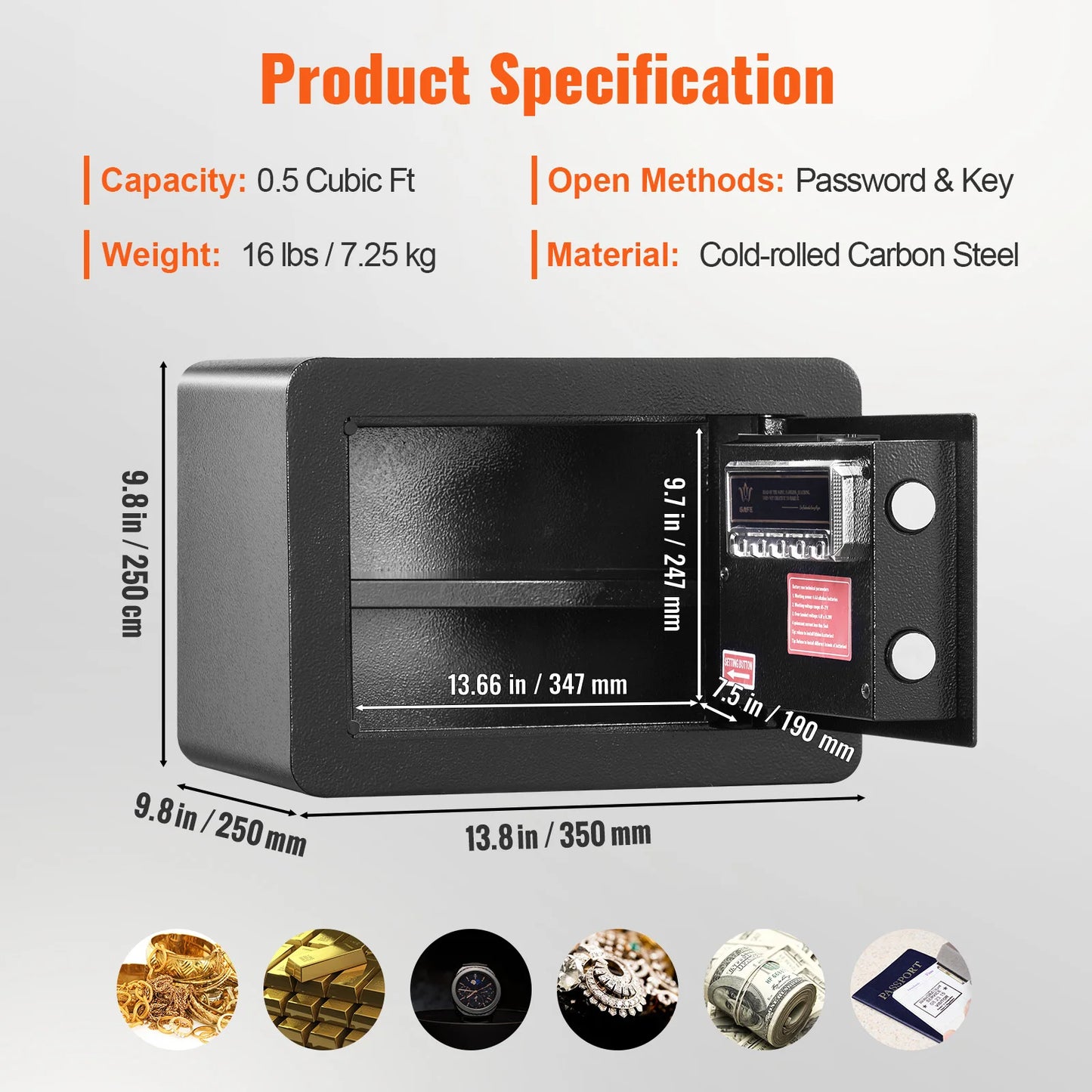 SucceBuy Electronic Safe Deposit Safe Box With Digital Access